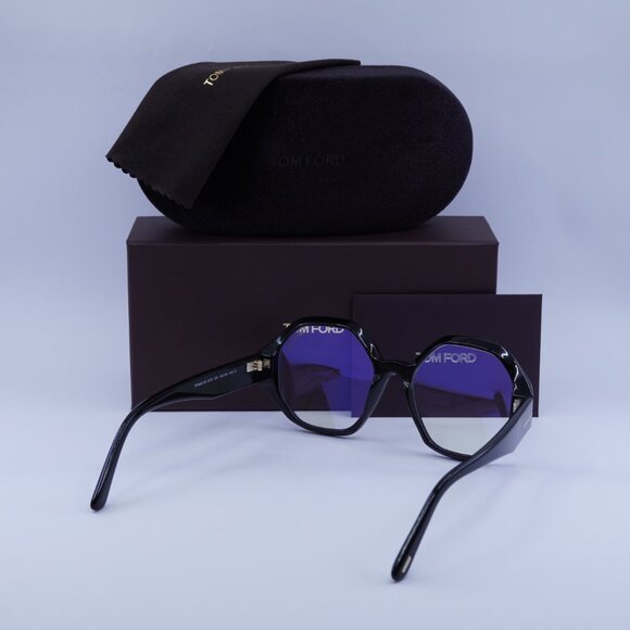Tom Ford FT5967-B 001 Geometric Eyeglasses 53mm – Black/Blue Light Block - Picture 8 of 8